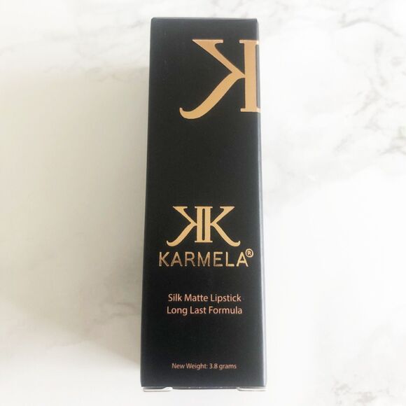 NIB Karmela Defiance Nude Eyeshadow Palette & Silk Matte Lipstick in Divine - Picture 10 of 11